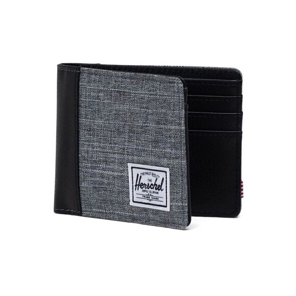Gray and Black Herschel Wallet - Picture 1 of 3
